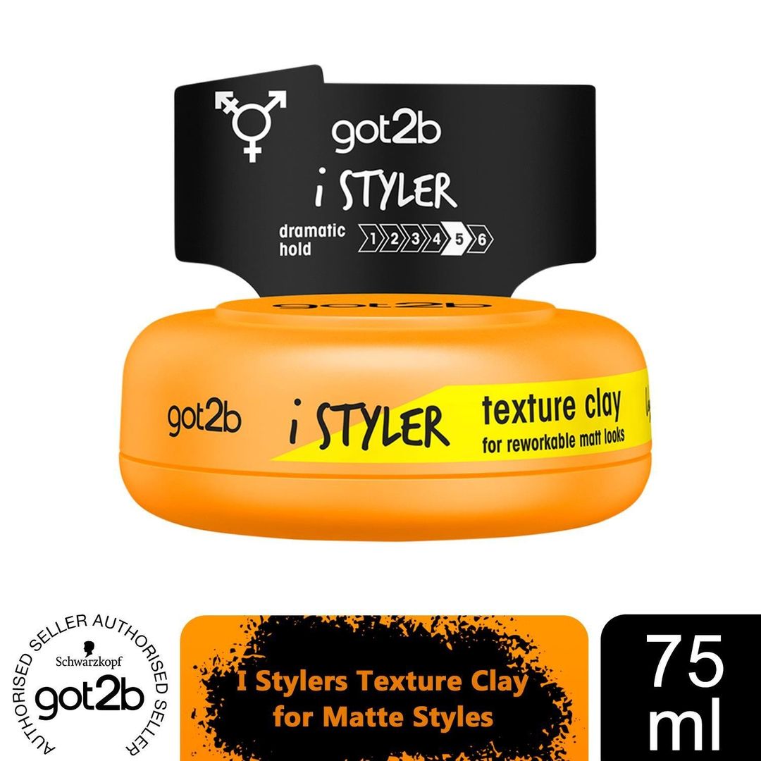 Schwarzkopf got2b iStylers Texture Clay for Matte Styles 75ml - Hair Wax / 5cm / 75ml - Image 1