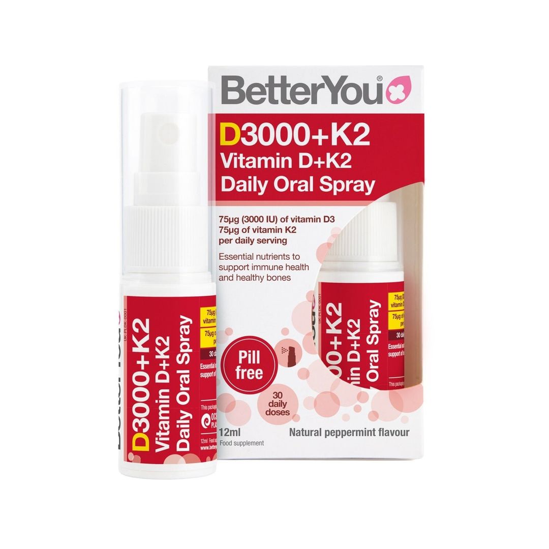 BetterYou Vitamin D3 3000 IU+ K2 Oral Spray 12ml - Image 1