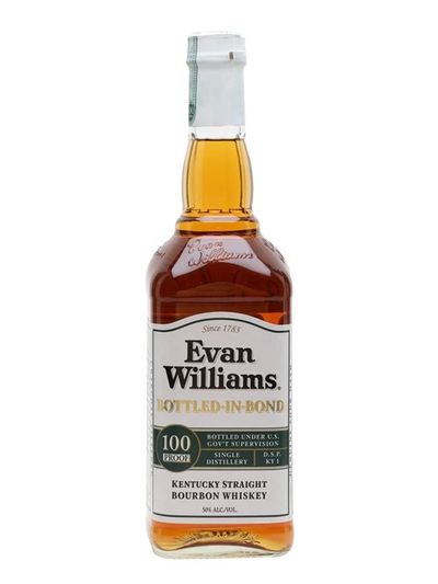 Evan Williams Kentucky White Label Straight Bourbon Whiskey, 70 cl