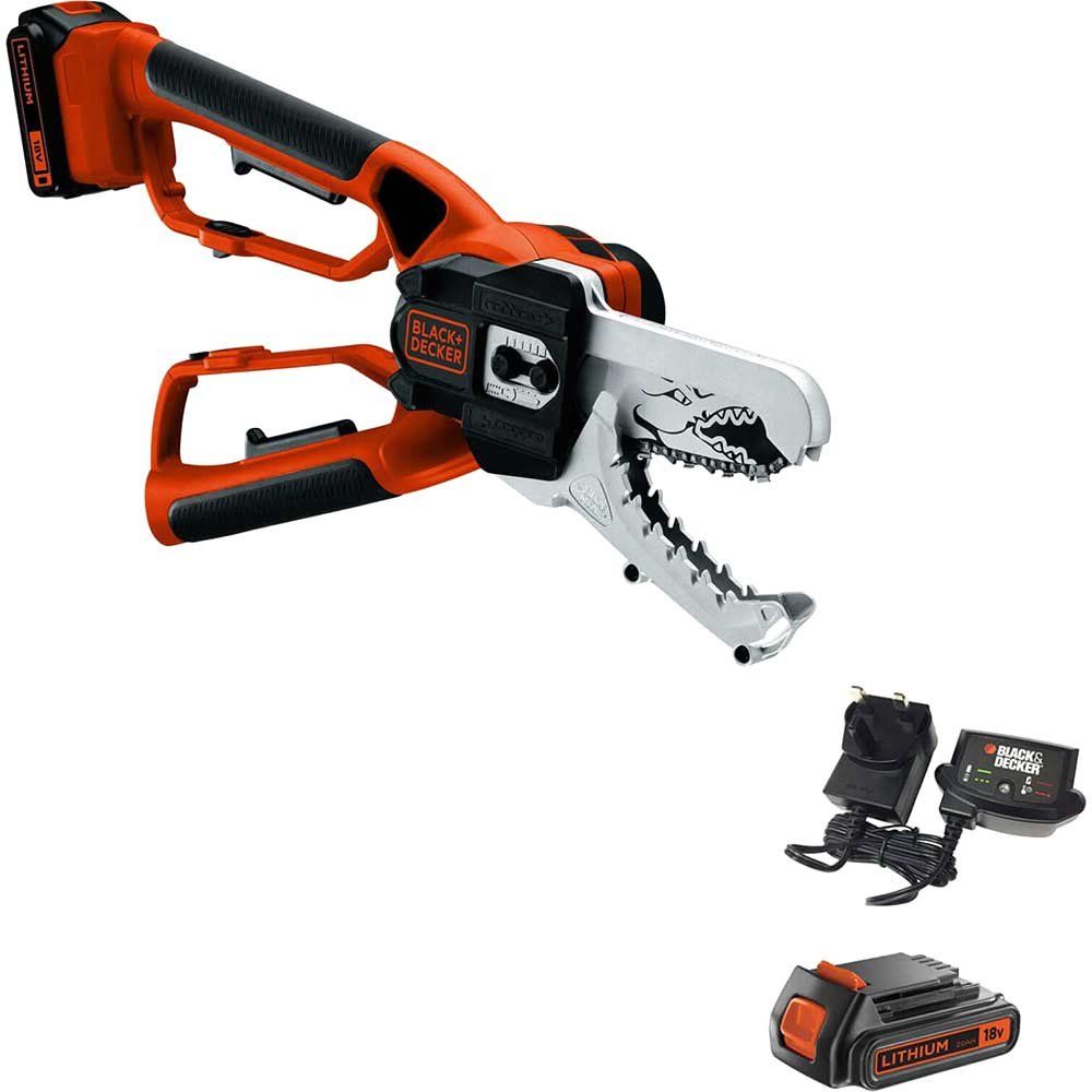 Black and Decker GKC1000 18v Cordless Alligator Powered Lopper 2 x 2ah Li-ion Battery Charger - Image 1