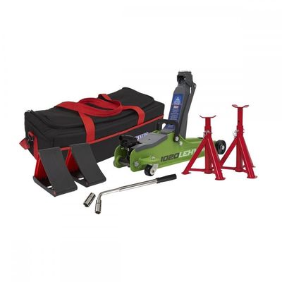 Sealey 1020LE Low Entry Yankee Trolley Jack Kit 2 Tonne Green