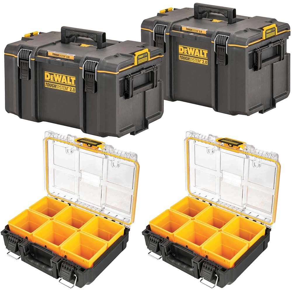 DeWalt 4 Piece Tough System V2 Tool Box and Organiser Set - Image 1