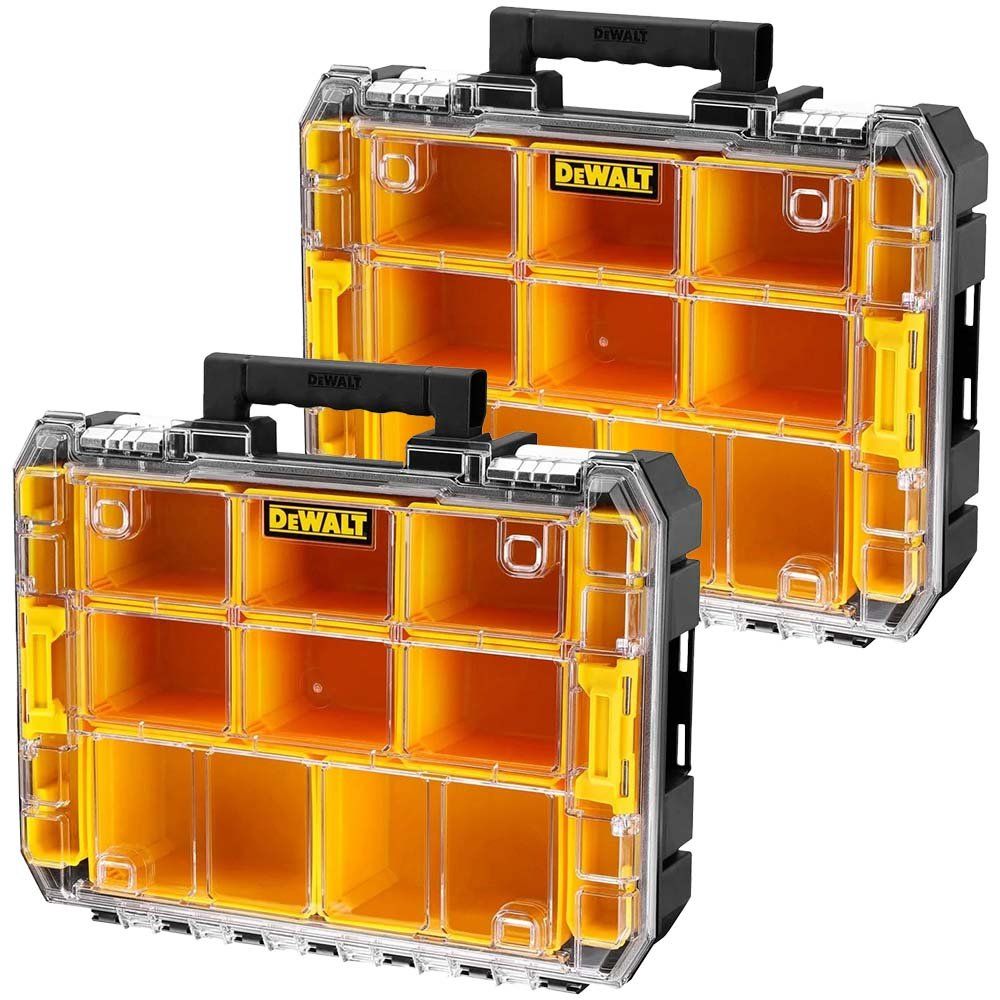 DeWalt DWST82968-1TSTAK Water Sealed Parts Organiser Case Pack of 2 - Image 1