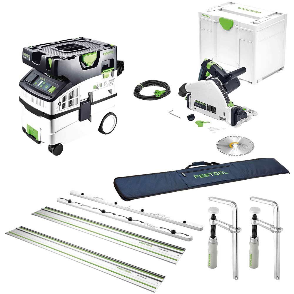 Festool TS55 F EBQ Plunge Saw and L Class Extractor Kit 240v - Image 1