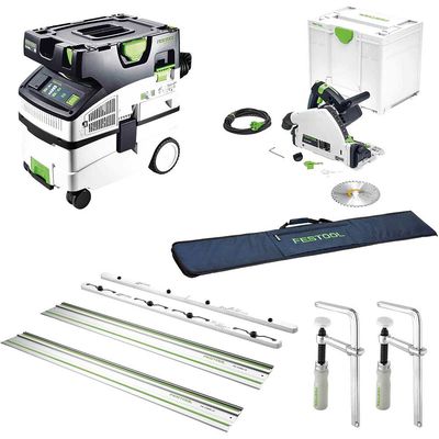 Festool TS55 F EBQ Plunge Saw and M Class Extractor Kit 240v
