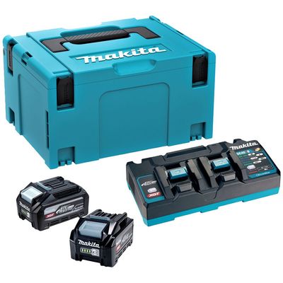 Makita 1911E6-1 40v Max XGT Cordless 2 Battery and 110v Charger Kit 4ah
