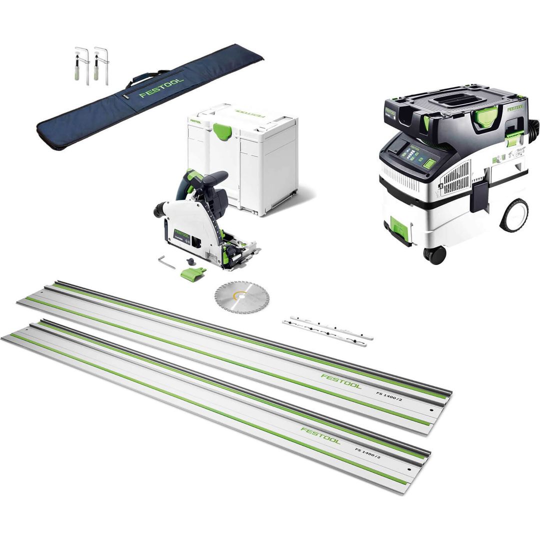 Festool TS60 KEBQ Plus Plunge Cut Circular Saw and M Class Extractor Kit 240v - Image 1