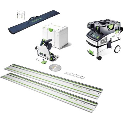 Festool TS60 KEBQ Plus Plunge Cut Circular Saw and M Class Extractor Kit 240v
