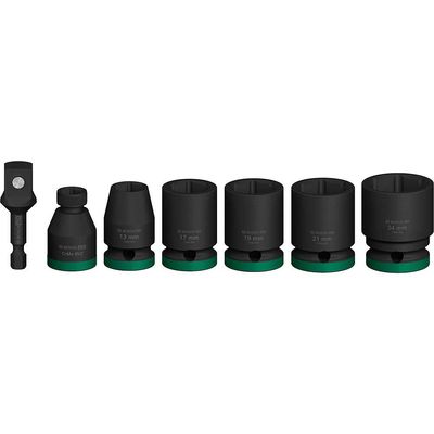 Bosch PRO 7 Piece 1/2" Drive Impact Socket and Hex Shank Adapter Set 1/2"