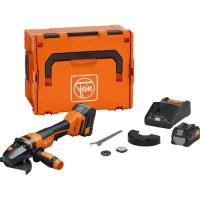 Fein CCG 18-115-12 PD-SEC AS Protago 18v Cordless Angle Grinder 115mm 2 x 8ah Li-ion ProCore Charger Case