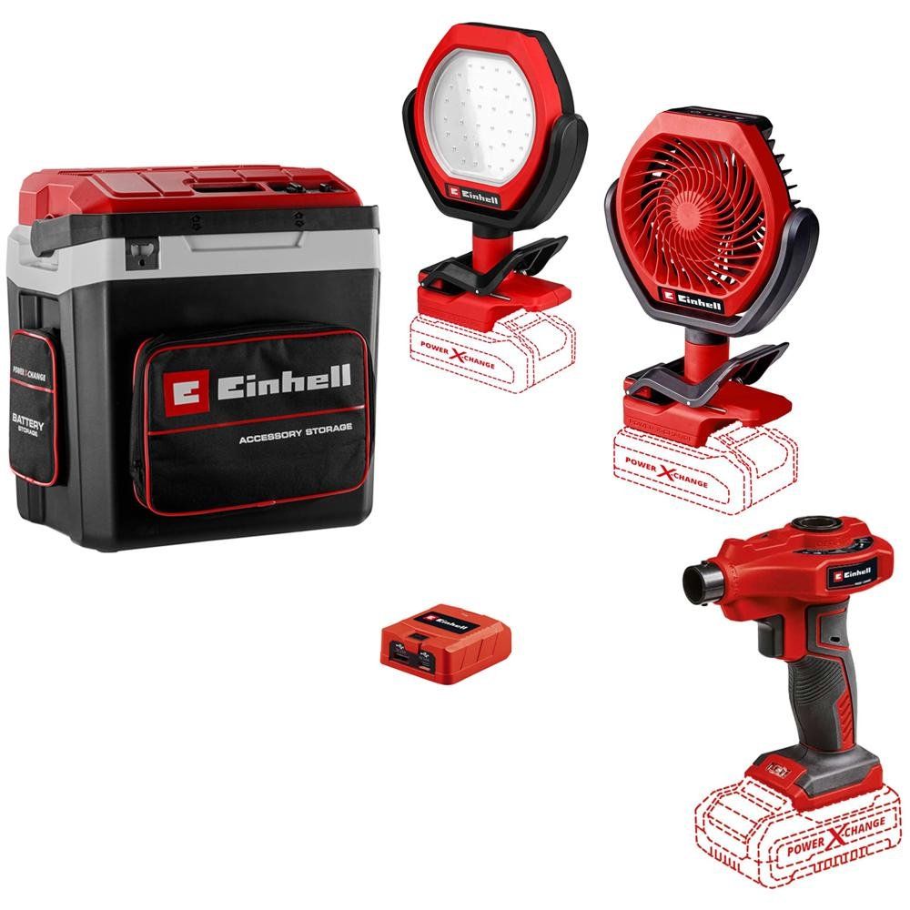 Einhell CAMPER 18v Cordless Cool Box and Warmer with Camping Accessory Kit 2 x 4ah Li-ion Battery Charger - Image 1