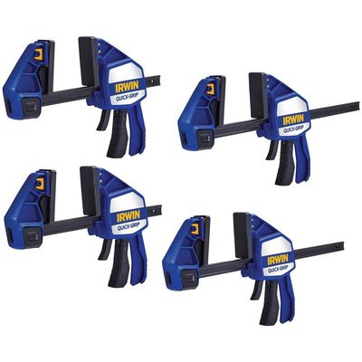 Quick-Grip 4 Piece Heavy Duty Xtreme One Handed Clamp Kit