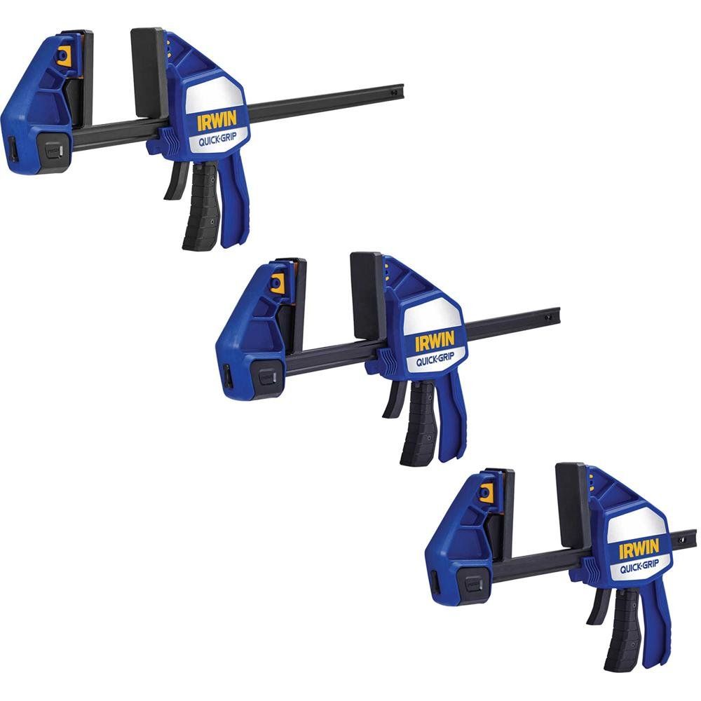 Quick-Grip 3 Piece Heavy Duty Xtreme One Handed Clamp Kit - Image 1