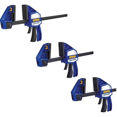 Quick-Grip 3 Piece Heavy Duty Xtreme One Handed Clamp Kit