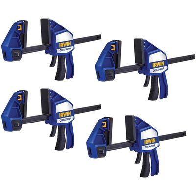 Quick-Grip 4 Piece Heavy Duty Xtreme One Handed Clamp 300mm Kit 300mm