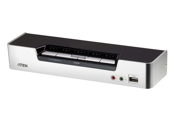ATEN CS1794 KVM switch Rack mounting Black. Stainless steel