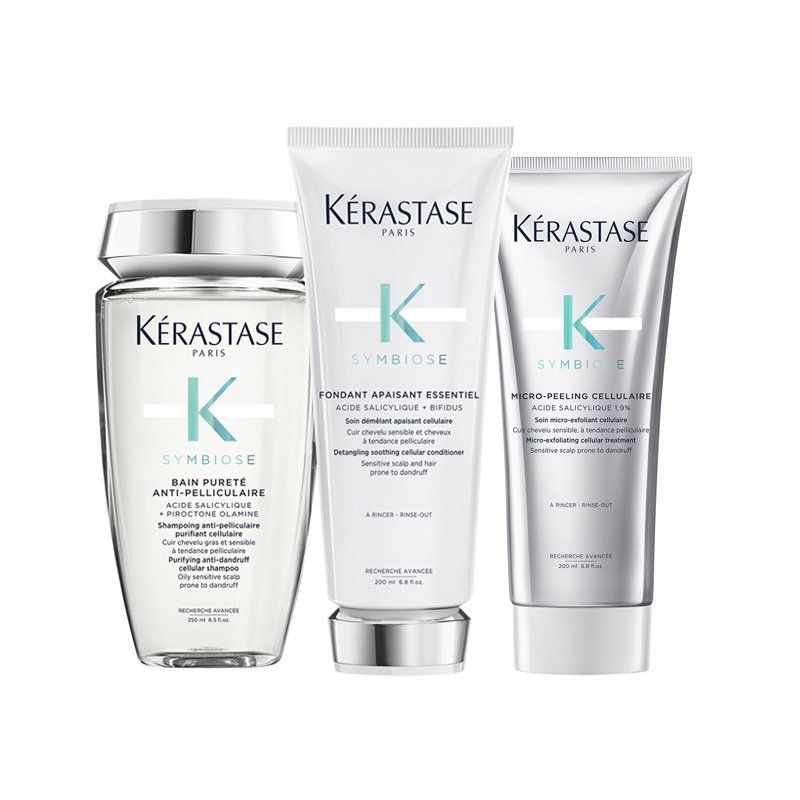 Kérastase Symbiose Purifying & Detangling Anti-Dandruff Shampoo, Conditioner & Treatment Pack - Image 1