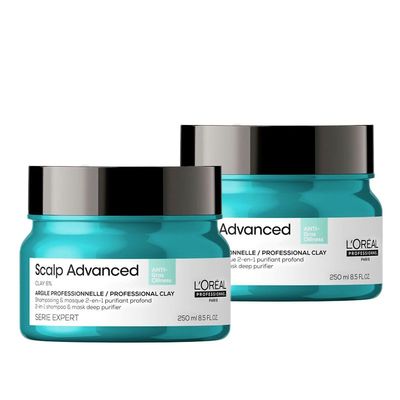 L'Oréal Professionnel Serie Expert Scalp Advanced Anti-Oiliness 2-in-1 Deep Purifier Clay 250ml Double - Thumbnail 2