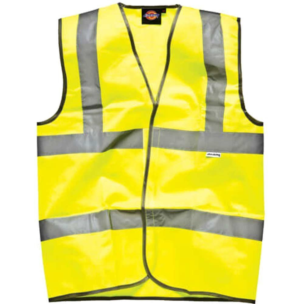 Dickies Hi Vis Safety Highway Waistcoat Yellow XL - Image 1
