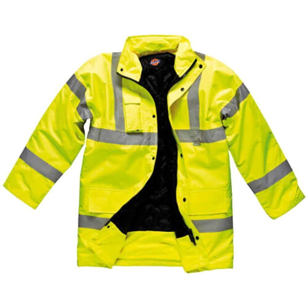 Dickies Mens Hi Vis Motorway Safety Jacket Yellow 2XL - Image 1