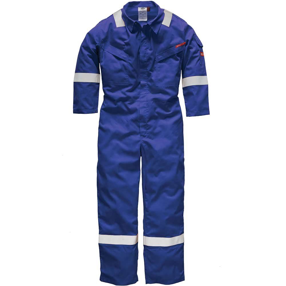 Dickies Mens Pyrovatex Flame Retardant Overall Royal Blue 40" 33" - Image 1