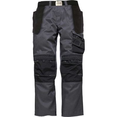 Apache Mens Pro Twill Trousers Black / Grey 30" 31"