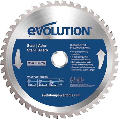Evolution Mild Steel Cutting Saw Blade 230mm 48T 25.4mm